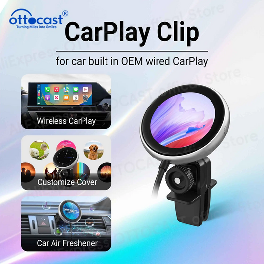 CarPlay Clip Adattatore Wireless con Diffusore e Cornice Fotografica Intelligente